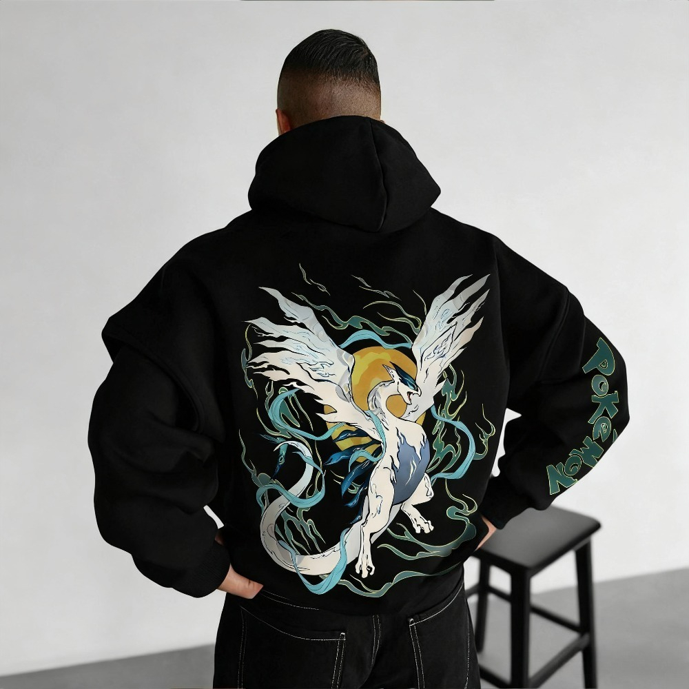 Winter Clothing Anime - Pokémon Lugia Hakiki Anime Baskılı Erkek