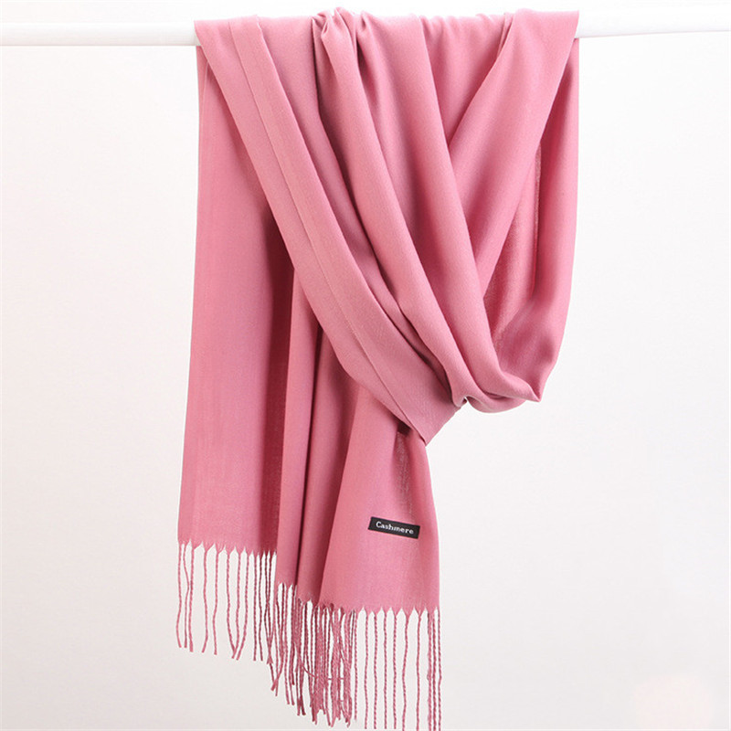 Cashmere Scarf Wrap - Moda Düz Renk 2023 Kadın Eşarp