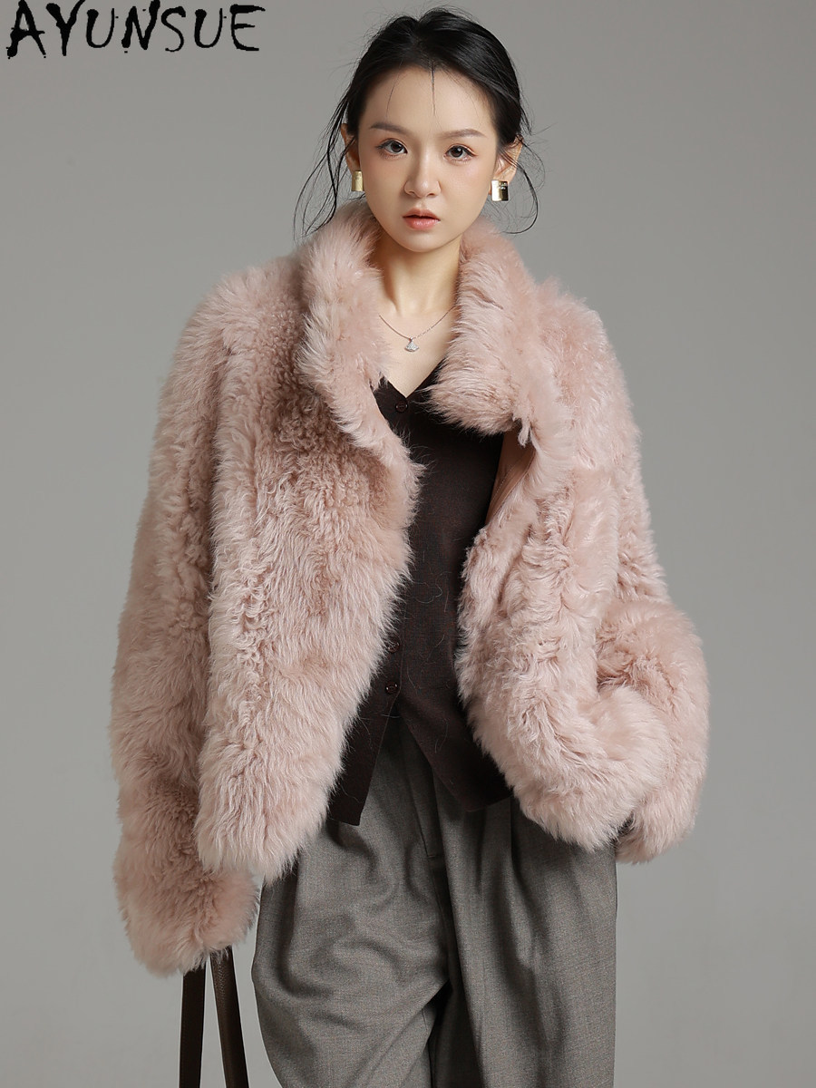 Winter Clothing Factory Outlet - AYUNSUE Doğal Toskana Koyun Derisi Kürk
