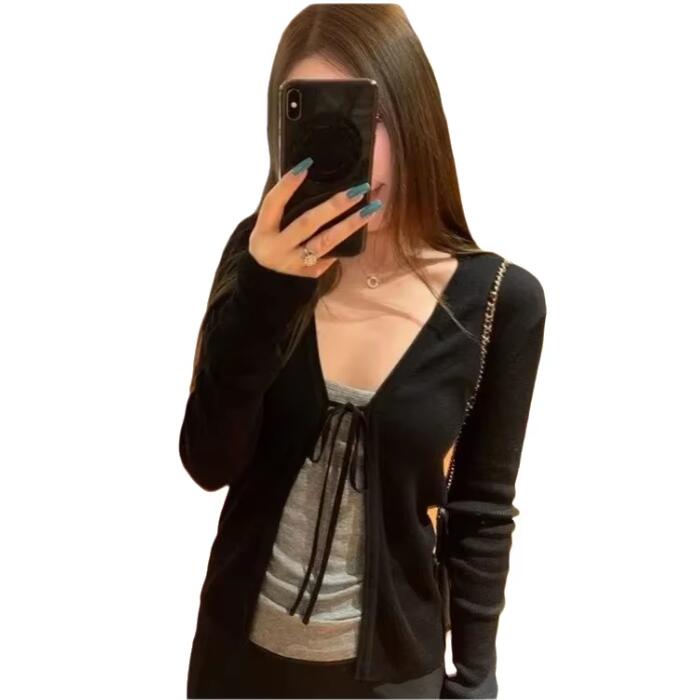 Winter Clothing Factory Outlet - Kadın Örgü İnce Uzun Kollu Hırka