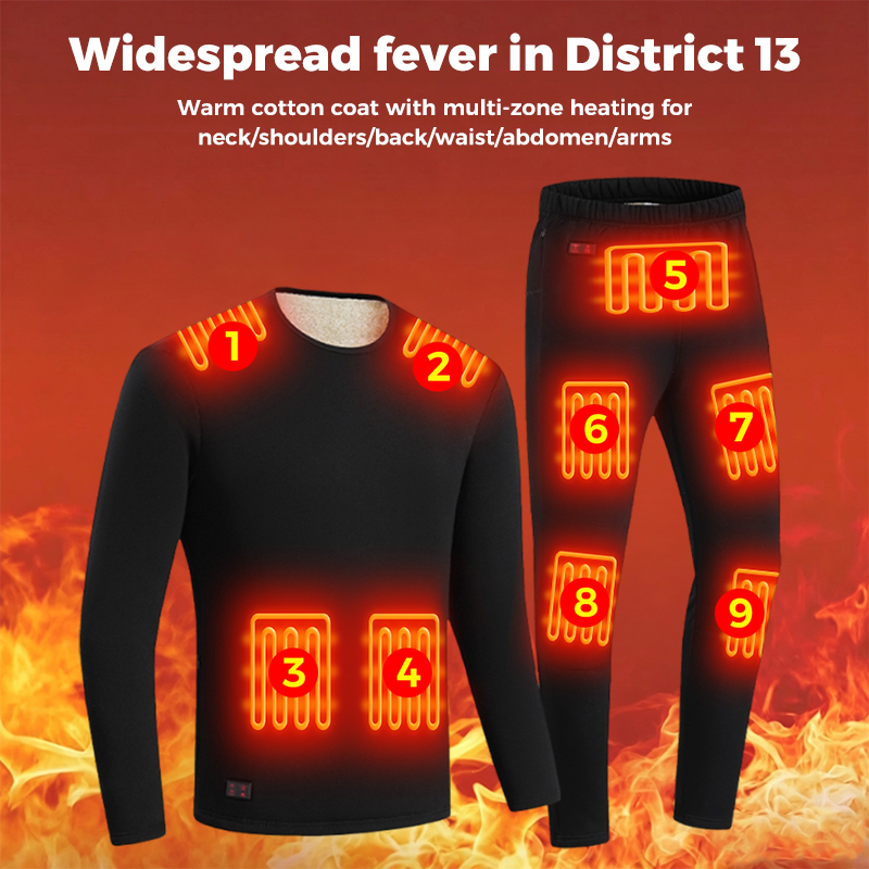 Quality Winter Clothing - Unisex 18 Bölgeli Isıtmalı İç Çamaşırı