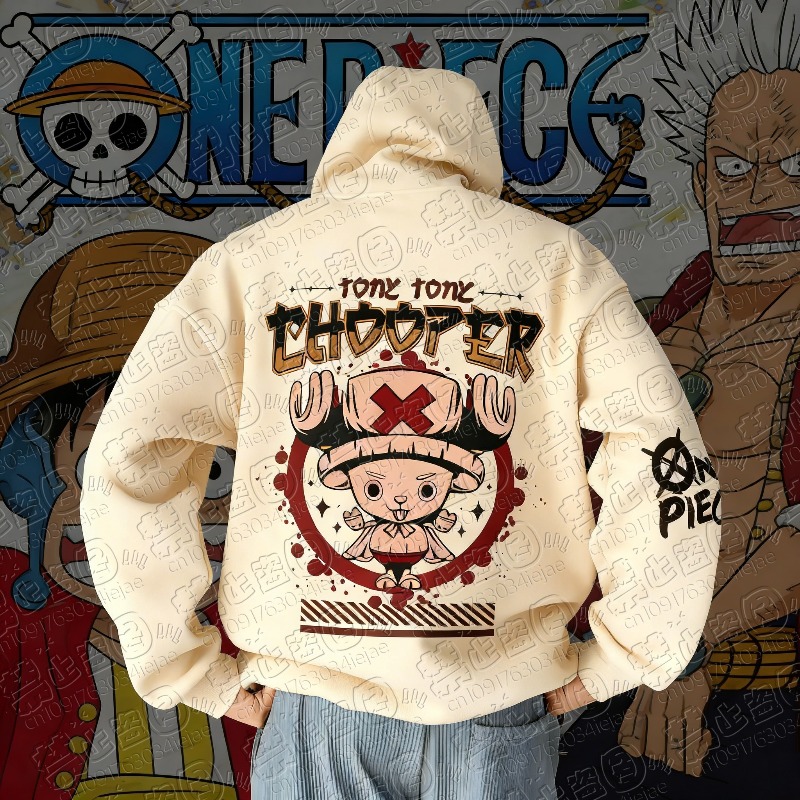 Winter Clothing Anime - Tek Parça Anime Chopper Kazak Kapüşonlu